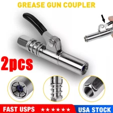 2Packs Grease Gun Coupler High-Pressure Quick Release Lock Oil Injection Nozzles