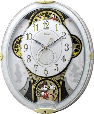 Disney tickling karakuri clock Mickey & Friends wall clock white