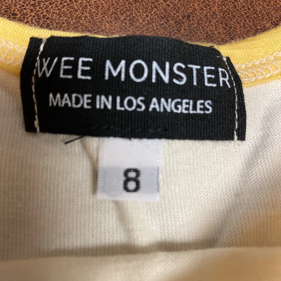 NUEVO CON ETIQUETAS Wee Monsters SOUR Raglán CAMISA NIÑOS TALLA 8 *Ver Descripción Foto 3 de 4