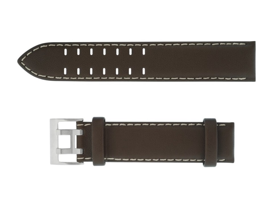 Uhrenarmband Leder Braun Leder-Armband 20 Mm Braun Für Junkers Uhren – Mit Heller Naht Und Dornschließe Zweiteiliges Armband