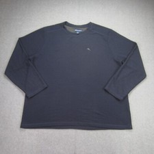 Tommy Bahama Sweater Mens XL Blue Knit Island Sleepwear Long Sleeve Logo