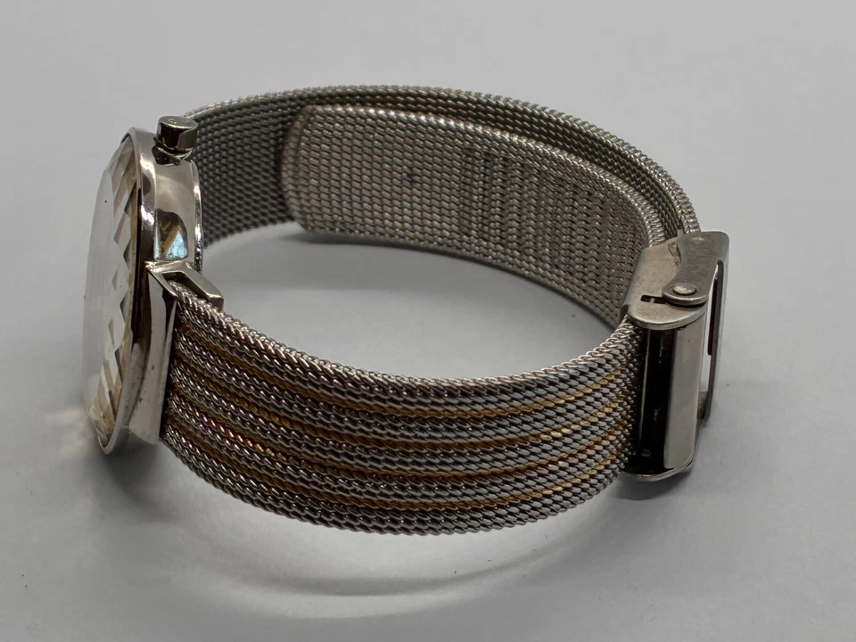 Working Ladies Silver and Gold Skagen Denmark Steel Quartz Watch  GE - image 3 of 4