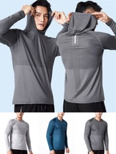 UPF50 Men Sun Skin Protection T-Shirt Hoodie Long Sleeve Outdoor Fishing Tops