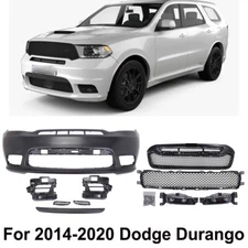 Front Bumper Cover Kit with LED Fog Lamps For Dodge Durango 2016-2020 SRT Style