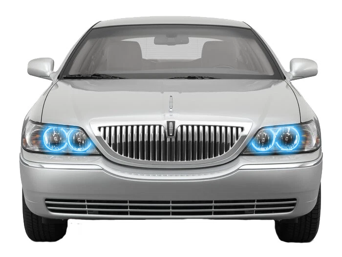 Kit de halo LED Bluetooth multicolor RGB para faros Lincoln Town Car 2005-2011 Foto 4 de 4