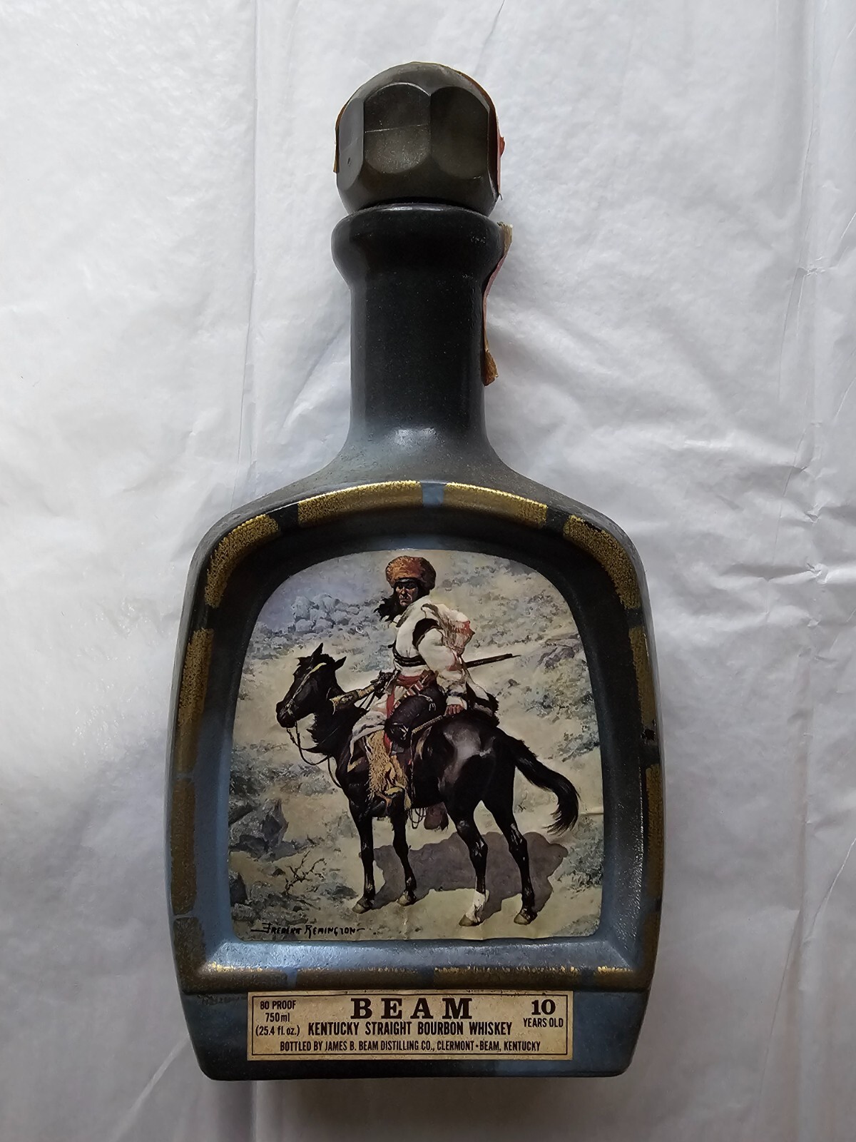Jim Beam Vintage Frederic Remington Decanter Bottle (Empty) eBay