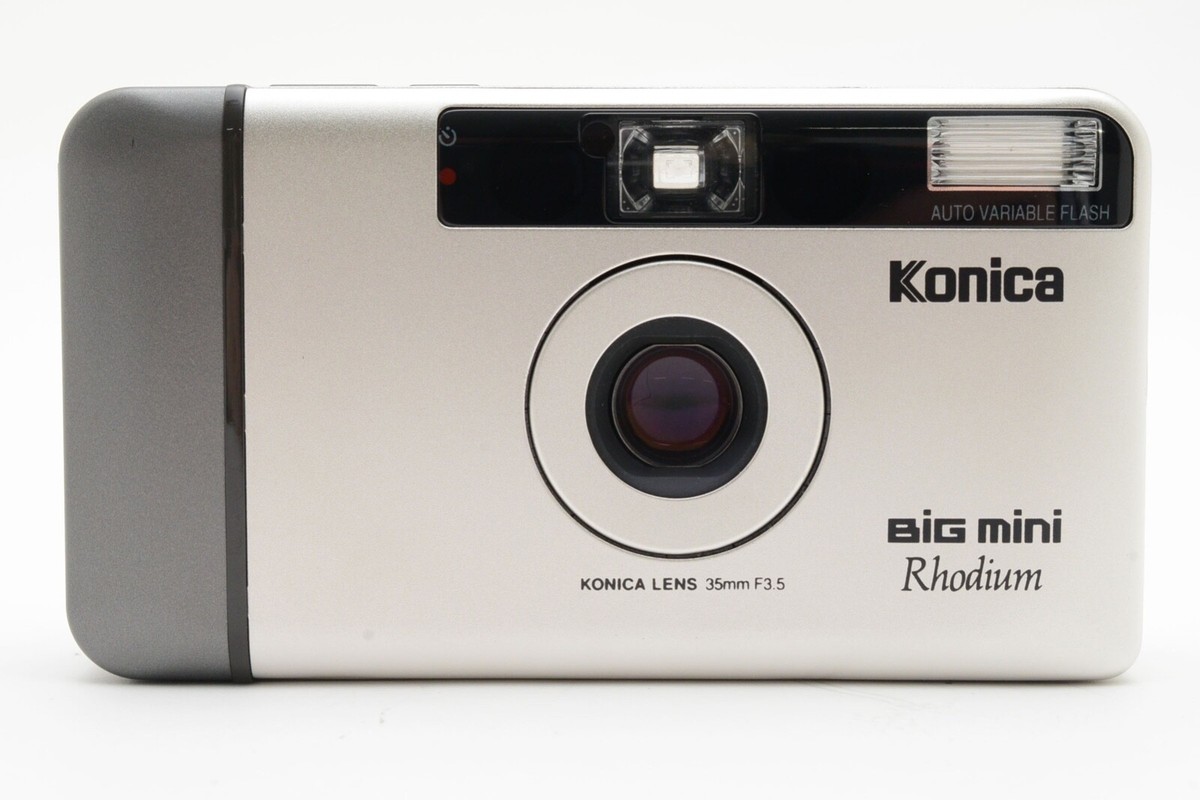 フィルムカメラ Konica BiG mini BM-301 Rhodium #2169 Mint w/Strap]Konica Big mini BM-301 Rhodium 35mm Point&Shoot Film