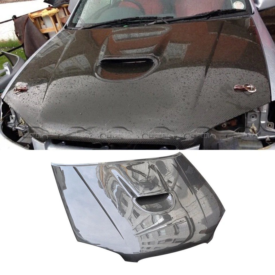 Fit 1996-99 For Toyota Starlet GLANZA EP91 Carbon Fiber Bonnet Hood Engine Cover - Image 2 of 4