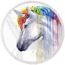 UNICORN COLORFUL RAINBOW FANTASY ART Pendant 925 Sterling Silver 20" Necklace