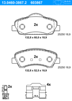 ATE Bremsscheiben Ø266Mm + BremsbelÄGe Vorne FÜR Citroen 100-ELYSEE C4 Cactus