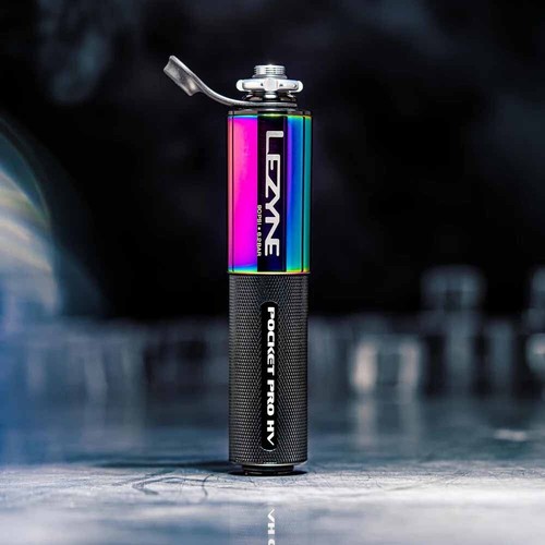 Lezyne Pocket Drive Pro HV High Volume Mini Pump - Neo Metallic / Black - Picture 5 of 8