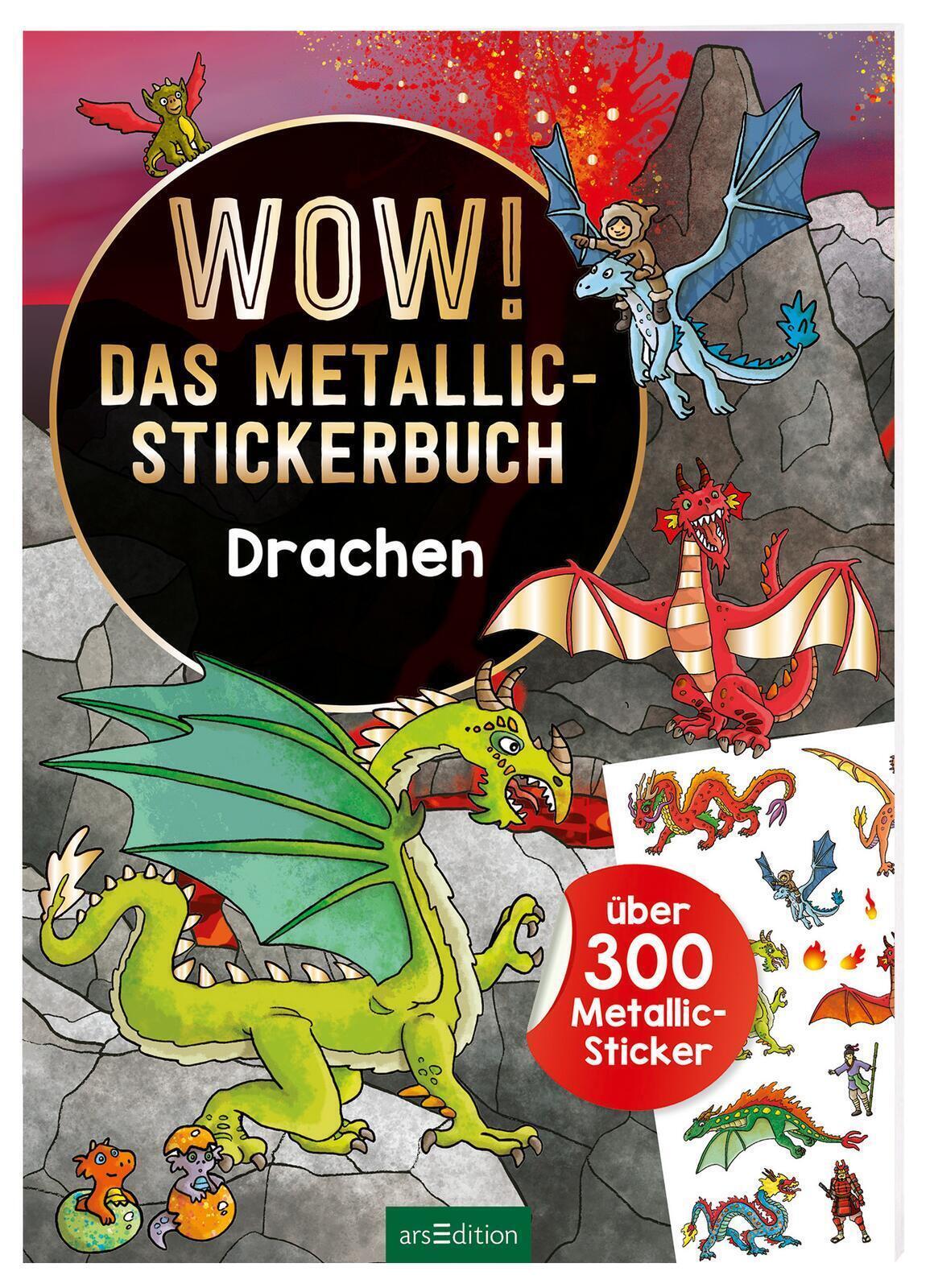 Thumbnail - Wow Das Metallic-stickrbuch - Drachen | Über 300 Metallic-stickr |