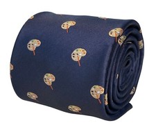 Frederick Thomas Designer mens tie navy blue artist palette painting