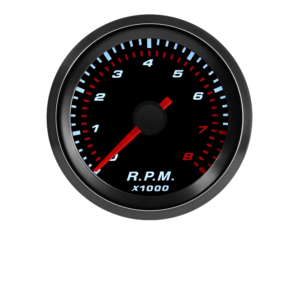 2" 52MM Universal Car Pointer Tachometer Tacho Gauge Meter 0-8000RPM - Image 2 of 4