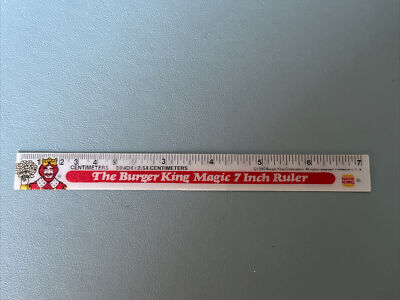 1980 Burger King Magic 7-inch Ruler Advertising Flicker Metric ...