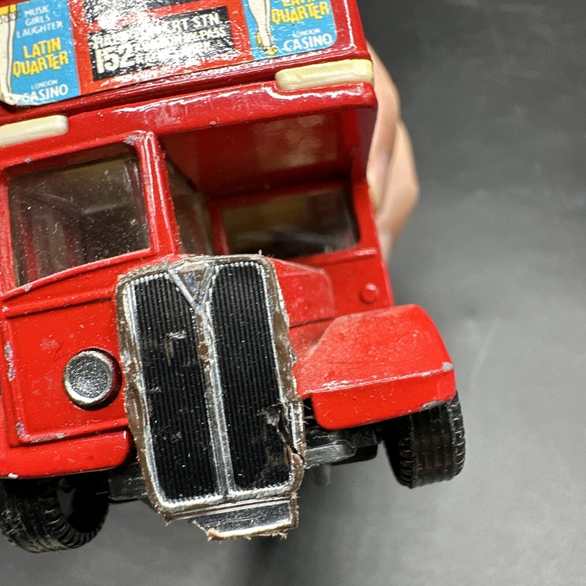 VINTAGE CORGI TOYS #469 LONDON ROUTEMASTER DOUBLE DECKER BUS WISK