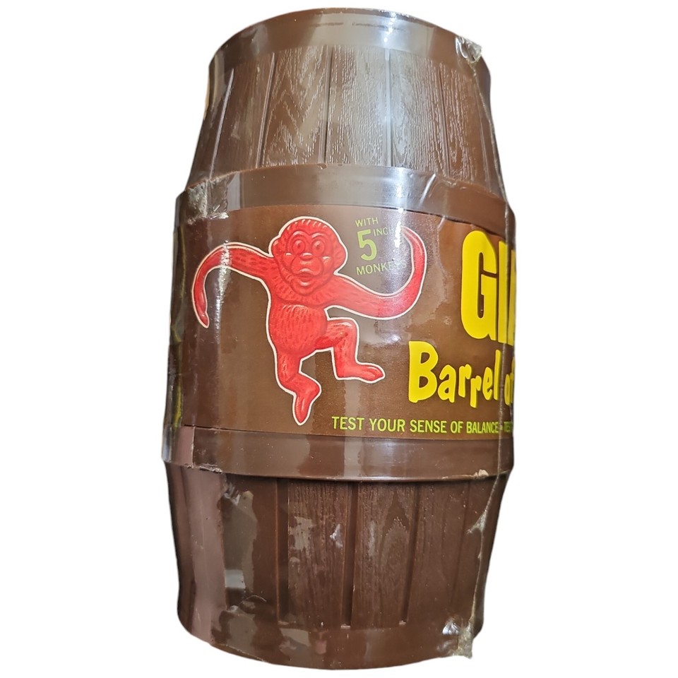 Vintage 1969 New Lakeside Toys Giant Barrel of Monkeys Sealed In Shrink