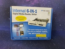 Y-E Data 6-IN-1 Digital Media Card Reader/Writer, 3.5 Floppy - YD-8V04 -