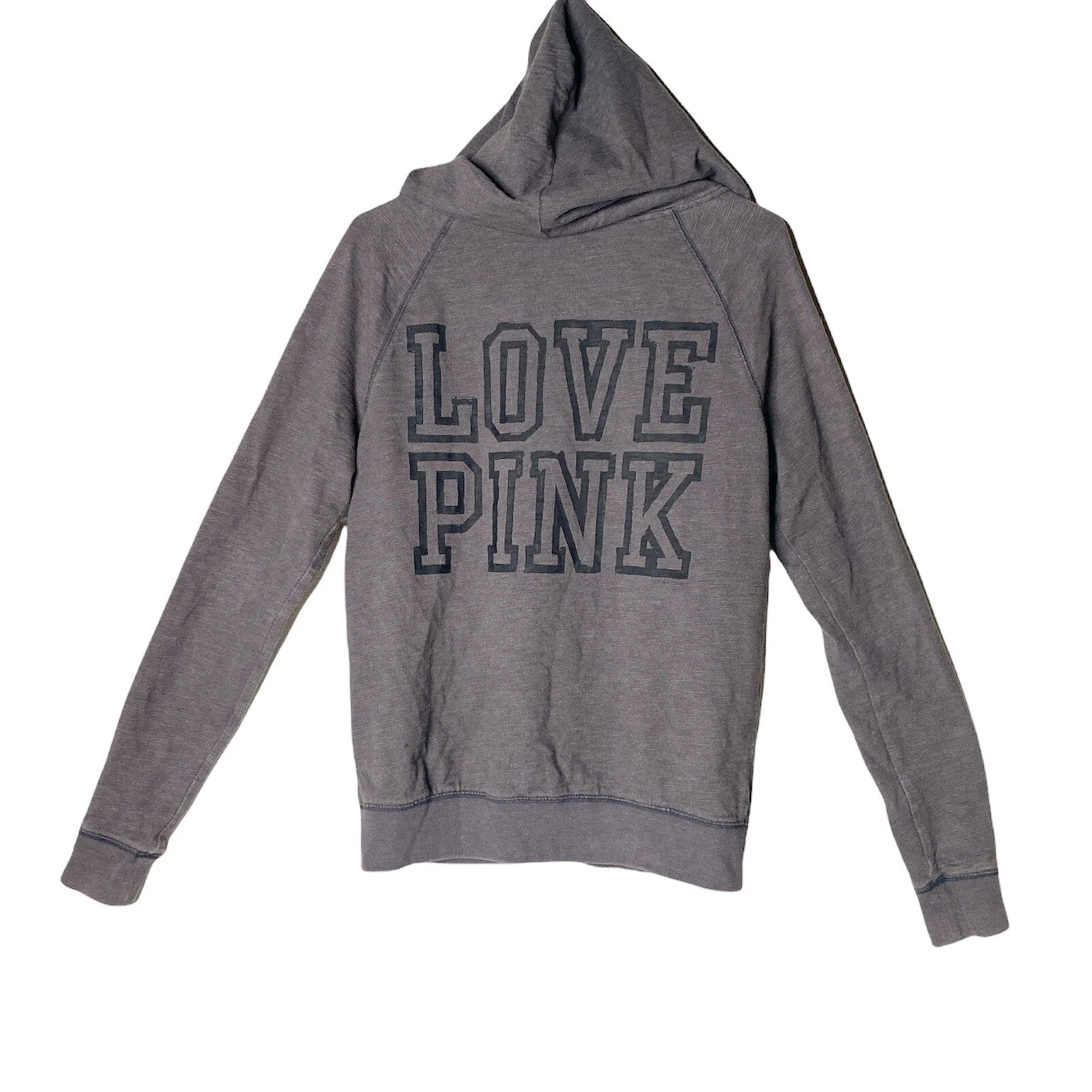 UNDERCOVER Victorias Secret ROSA Felpa con Cappuccio Manica Lunga Full Zip Giacca Donna Taglia Media