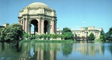 Palace of Fine Arts Golden Gate Park CA Postcard Water View Monument Unposted