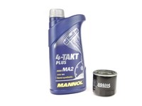 MotoröL Set 10W40 ÖLfilter HF204 1 Liter FüR Honda Kawasaki Triumph Yamaha