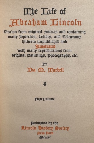 Ida Tarbell THE LIFE OF ABRAHAM LINCOLN 1st Ed Thus 3/4 Leather Bindings - 1906 - Picture 6 of 24