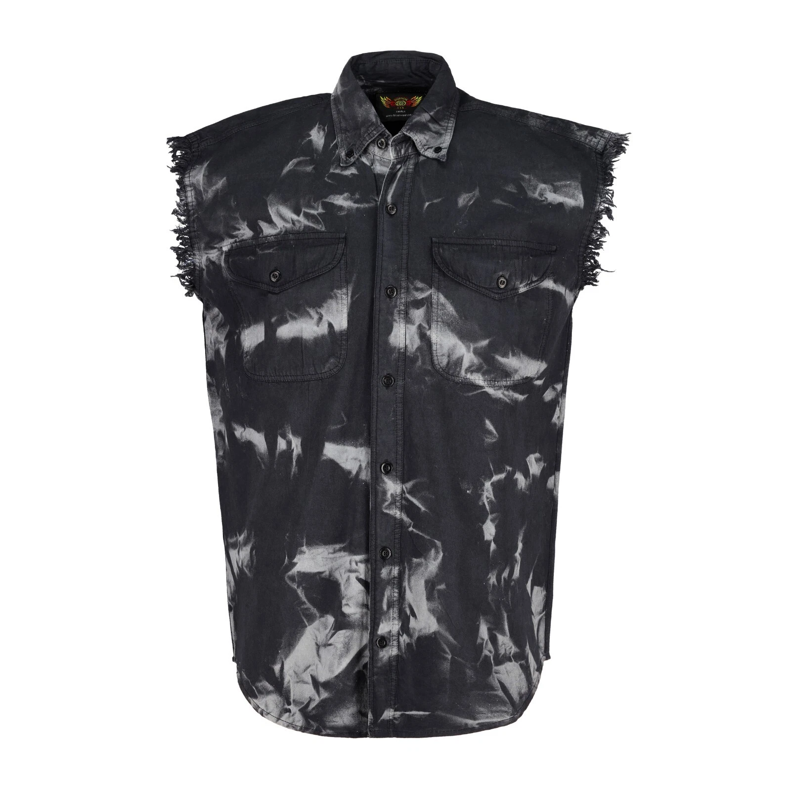 BUTTON-DOWN SLEEVELESS DENIM SHIRTS FOR MEN - 100% COTTON & FREE SHIPPING
