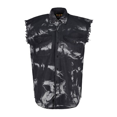 BUTTON-DOWN SLEEVELESS DENIM SHIRTS FOR MEN - 100% COTTON & FREE SHIPPING