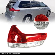 Outer Tail Light Brake Lamp Red Passenger Right Side For Toyota Sienna 2011-2014
