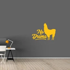 No Drama Llama Wall Decal - Animals, Kids, Teens, Vinyl Wall Art, Sticker