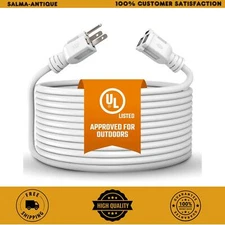 Extension Power Cord Heavy Duty Outdoor Cable Electrical Wire Single Outlet