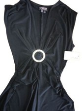 New XOXO Stretch Hi Low Body Con Little Black Dress LBD Womens Size Medium