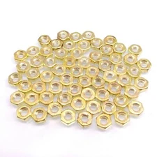 500pcs M3 Metric Thread Insert Screw Fastener Brass Hex Nut