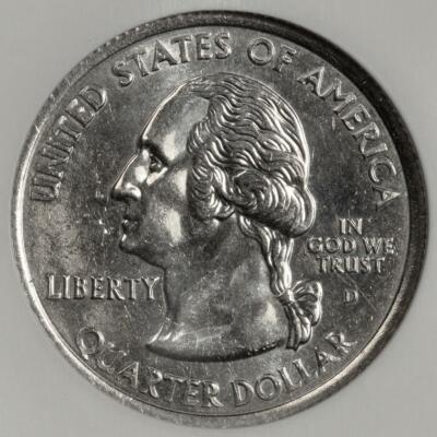 2004 D NGC MS63 Missing Clad Layer Texas Quarter Mint Error Copper