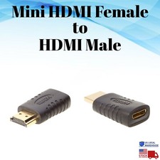 Mini HDMI Female to HDMI Male Adapter PC Laptop Video Monitor HDTV Connector Lot