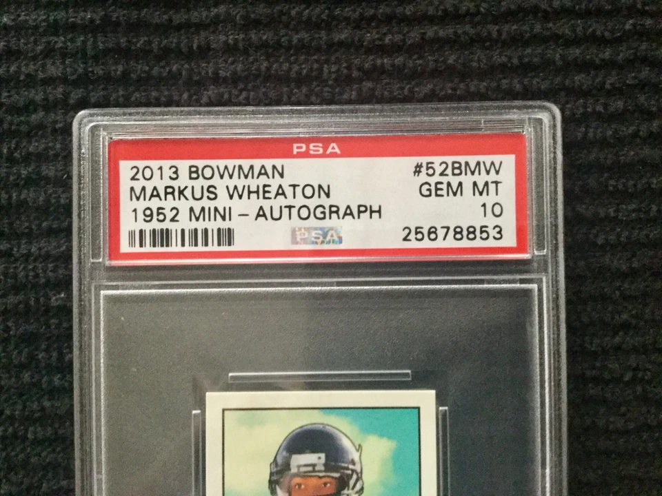 MARKUS WHEATON **PSA GEM MINT 10** 2013 BOWMAN 1952 MINI ROOKIE ON-CARD AUTO SSP - Image 3 of 3