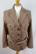 Women's Klass Cord Style Jacket With Pockets and Belt Feature - UK 12