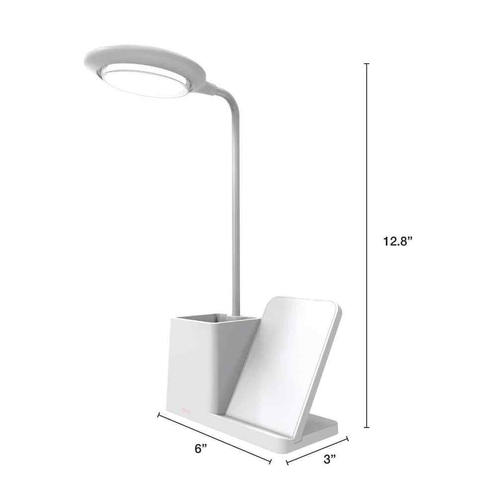 Tzumi Atmosphere 12 in. Desk Swing LED 10-Watt White