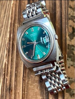 セイコー 自動巻き 腕時計 緑　オーバホール済アンティーク70S JA-1292| セイコー 5スポーツ オーバーホール済・修理保証書付属