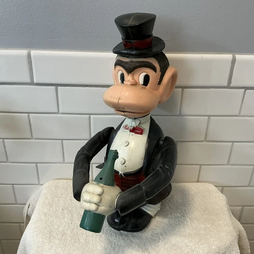 Marx Wind Up Drinking Monkey Plastic