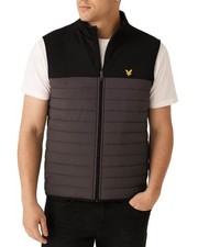 Lyle & Scott Sports Fleece Hybrid Gilet Jet Black/Granite