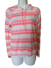 AMERICAN EAGLE SMALL LONG SLEEVE STRIPED HOODED SWEATSHIRT LIGHTWEIGHT