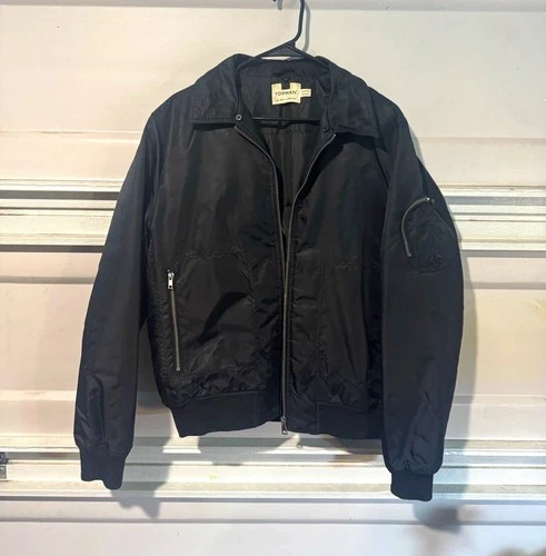 Topman Men's Black Bomber Jacket Full Zip Regular Fit L Chest 40-42 - product listing photo