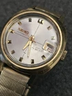 Vintage Seiko Automatic 17 Jewels Hi-Beat 2205-0240 Wristwatch Gold Tone Day