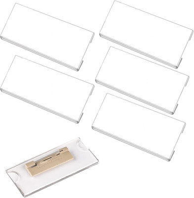 6 PCS Namensschilder, Durable Transparent Für Kleidung Mit Anstecknadel, Kunstst