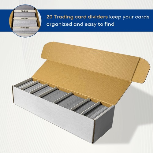 Trading Card Storage Box, Mtg Storage Box with Dividers, Cardboard Collector ... - Picture 3 of 9