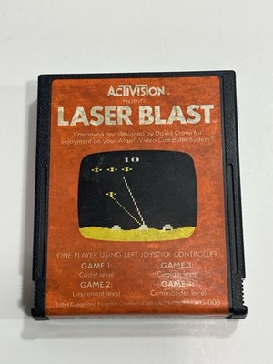 Vintage Game Laser Blast (Atari 2600, 1981) Untested