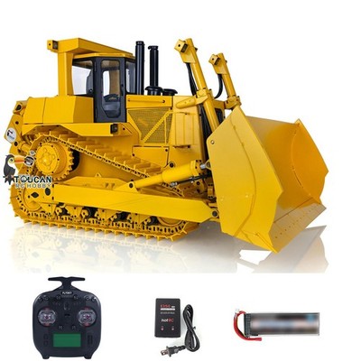 Metall 1/14 RC Bulldozer Hydraulic DXR2 Remote Control D10T Planierraupe Modell
