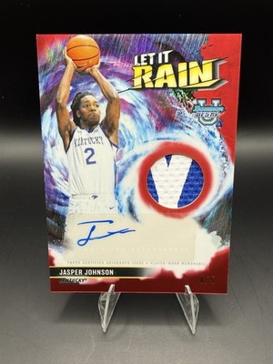 2025-26 Bowman Best U - Jasper Johnson Let It Rain Red Patch Auto /5 Kentucky