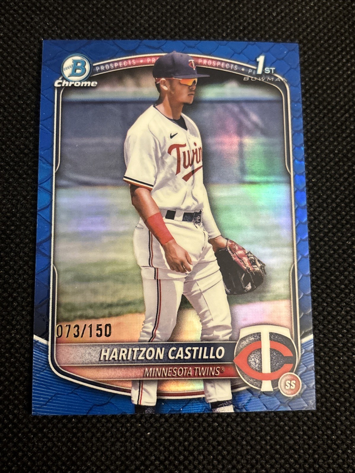 HARITZON CASTILLO 2025 BOWMAN CHROME 1ST BLUE REPTILIAN REFRACTOR 073/150